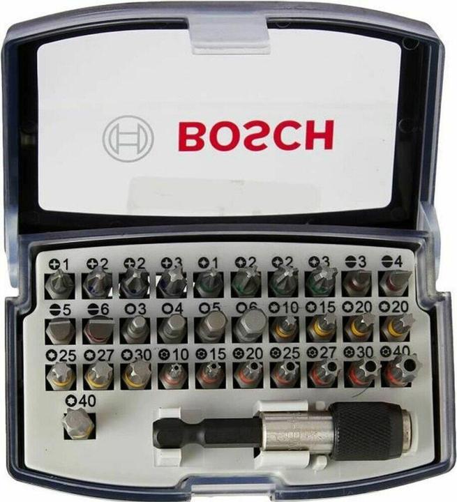 Image du produit Bosch Professional Zubehör Jeu de bits avec porte-embouts (Hexagone (hexagonal) M3, Hexagone (hexagonal) M5, Croix Phillips PH M2, Hexagone (hexagonal) M4, Six pans creux TX avec trou M10, Croix Phillips PH M1, Croix Pozidriv PZ M3, Six pans creux TX avec trou M30, Croix Phillips PH M3, Croix Pozidriv PZ M2, Six pans creux TX avec trou M20)