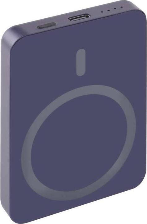 Actual product image Emos Powerbank WI 522, 5 000 mAh, 20 W+Wireless, blau (5000 mAh, 20 W, 19.25 Wh)