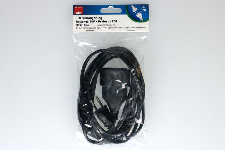 Actual product image Max Hauri TDF extension H05VVH2-F2X1.0 (3 m, Type 11)