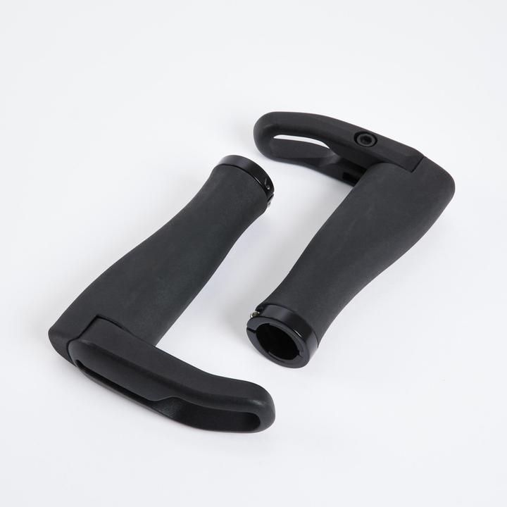 Decathlon City trekking bike grips with bar ends
