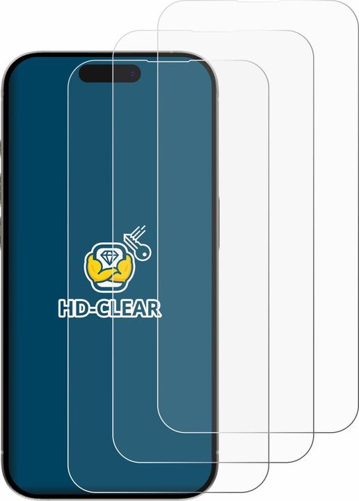 Actual product image BROTECT Screen Protector Clear (6 Piece, Apple iPhone 15 Plus)