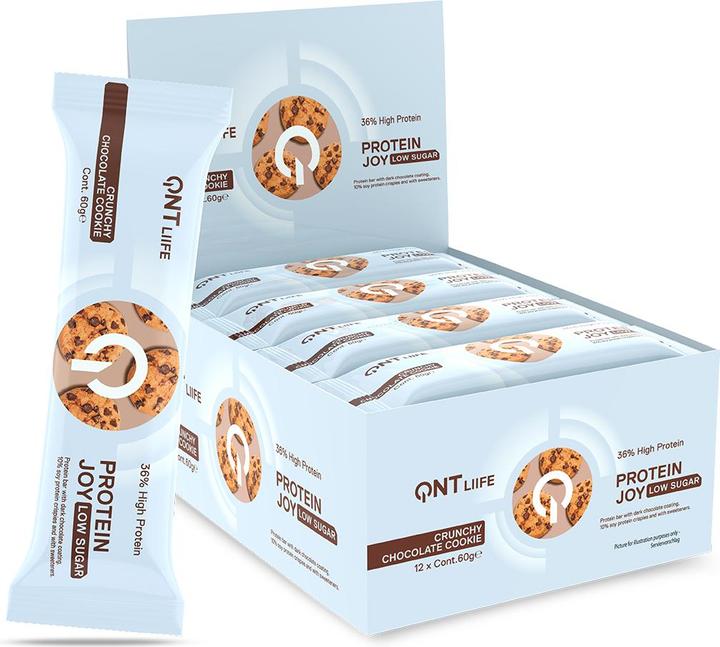 Actual product image QNT 36% Protein Joy Bar Low Sugar Cookie&Cream (Cookie chocolate, 12 pcs., 720 g)