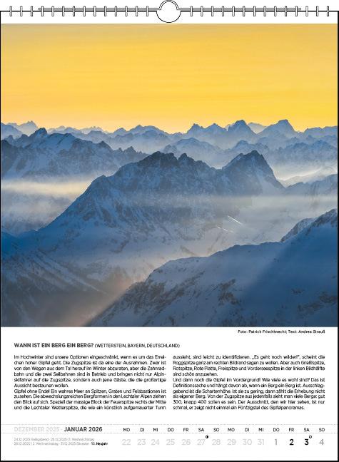 Produktbild Blodigs Alpenkalender 2026 (24 x 32 cm, Harter Einband, Deutsch)