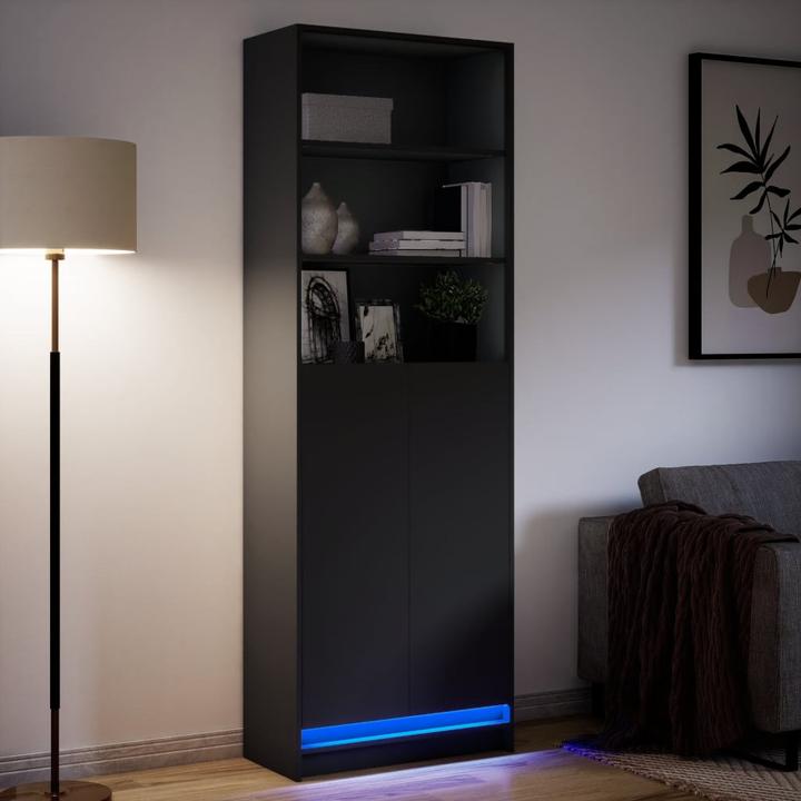 Image du produit VidaXL Highboard avec éclairage LED (69 x 32.5 x 200 cm)