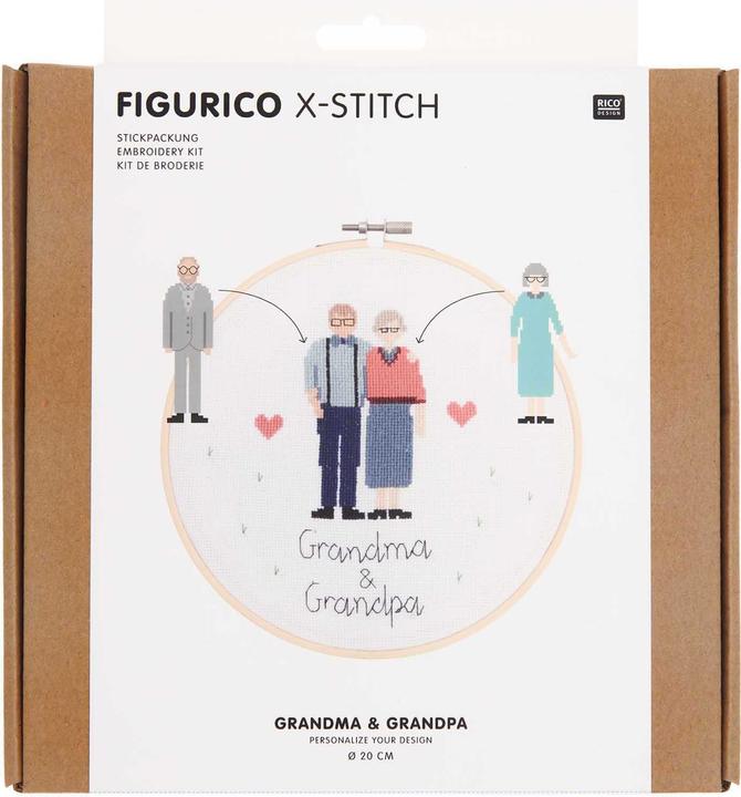 Produktbild Rico Design Stickpackung "Figurico Grandma & Grandpa"