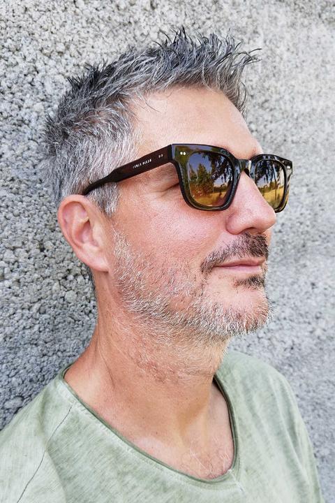 Actual product image James Dixon Braun/Braun Verlauf – Milton – Quadratisch – Acetat – Sonnenbrille