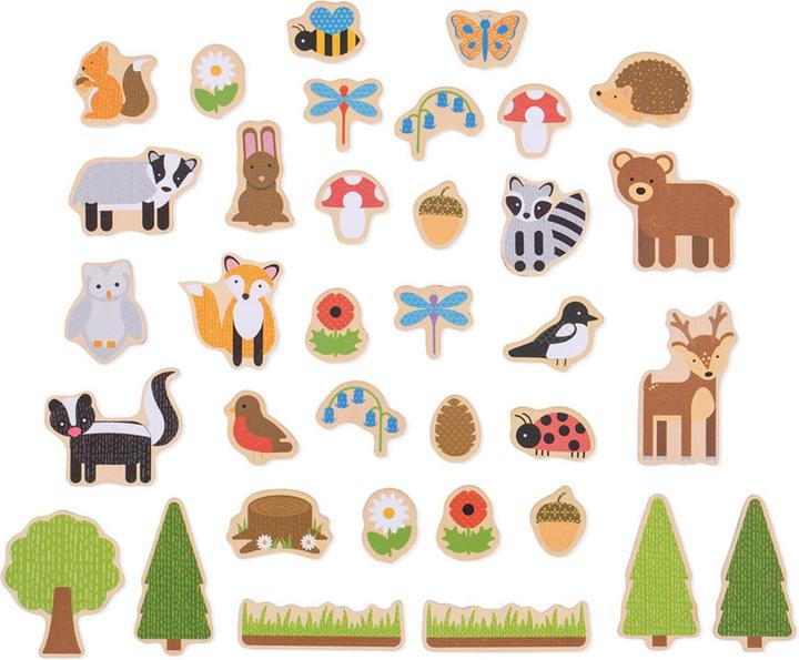 Actual product image Bigjigs Wooden magnets forest (35 x)