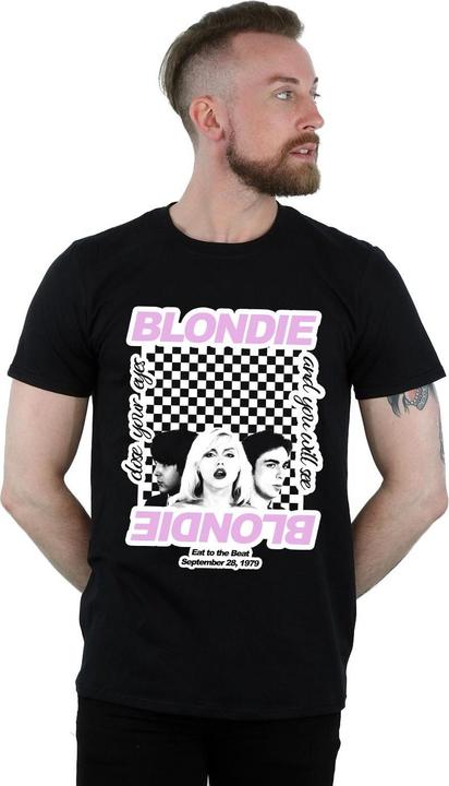 Immagine prodotto Blondie Checked Eat To The Beat Maglietta Uomo (XXL)