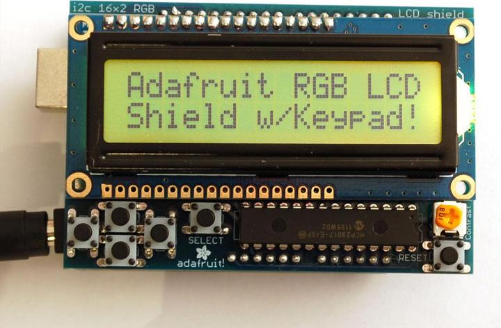 Produktbild Adafruit RGB LCD I2C Shield Kit 16x2 Char Display Positiv (Shield)