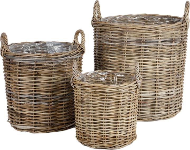 Image du produit Natura Punto Set de 3 paniers en osier (3 x)