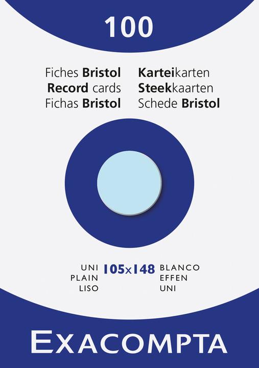Image du produit Exacompta Fiches (A6, 205 g/m², 100 x)