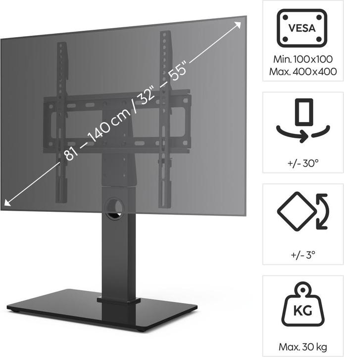 Produktbild Hama TV-Standfuss (Universal, 55", 30 kg)