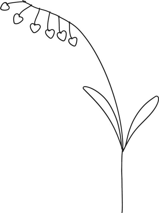 Image du produit Natura Punto Muguet de jardin en fer, 23 x 8 x 0,2 cm