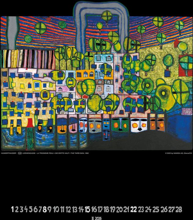 Produktbild Hundertwasser Art Calendar 2026 (44 x 34 cm, Harter Einband, Deutsch)