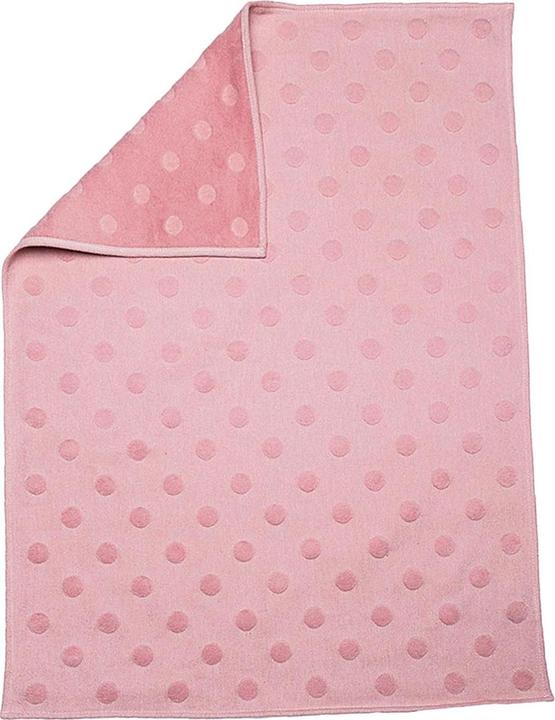 Actual product image David Fussenegger Baby blanket Riga dots pink (90 x 2 cm)