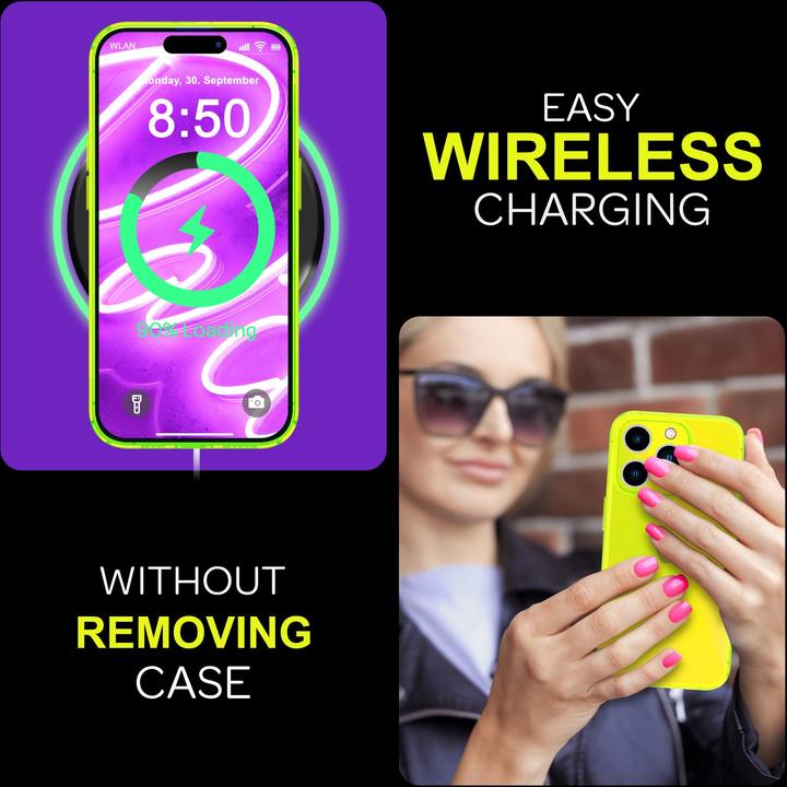 Image du produit Nalia Transparent Transparent Neon Silicone Cover (Apple iPhone 16 Pro Max)