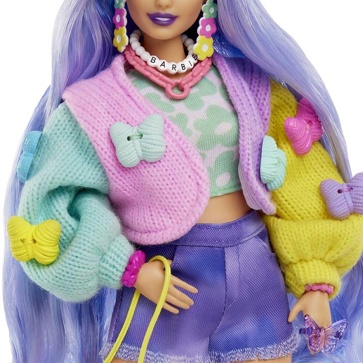 Produktbild Barbie Extra Doll 20 - Lavender Hair/Butterfly Clips