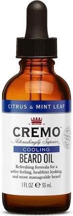 Actual product image Cremo Cooling Beard Oil for Men with Natural Oils Citrus and Mint Leaf Fragrance 30ml (30 ml)