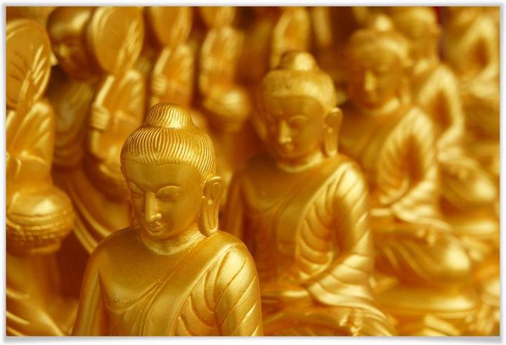 Actual product image Trenddeko Golden Buddha (60 x 40 cm)