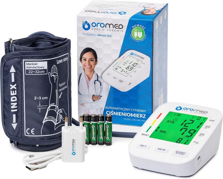 Actual product image Oromed Ciśnieniomierz naramienny ORO-BP3+ zasilacz (Blood pressure monitor upper arm)