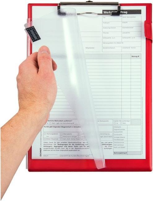 Produktbild Eichner Auftragstasche mit Klettverschluss DIN A4 rot (A4, 10 x)