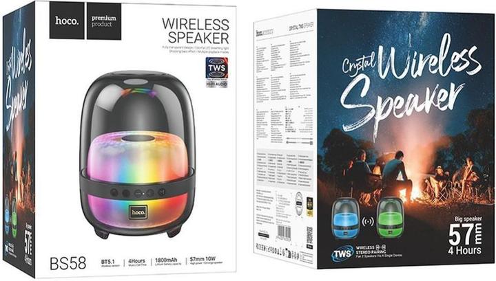 Immagine prodotto Hoco BT Speaker BS58, 10W, TWS, RGB, Schwarz