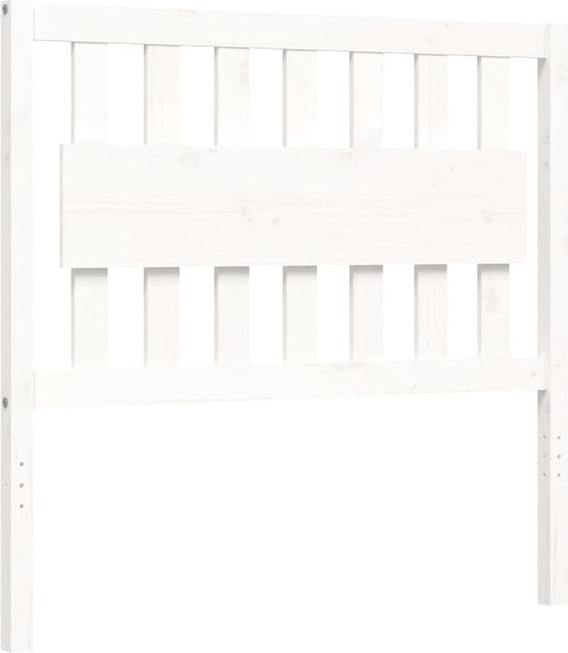 Image du produit VidaXL Massivholzbett mit Kopfteil Weiss 100x200 cm (100 x 200 cm)