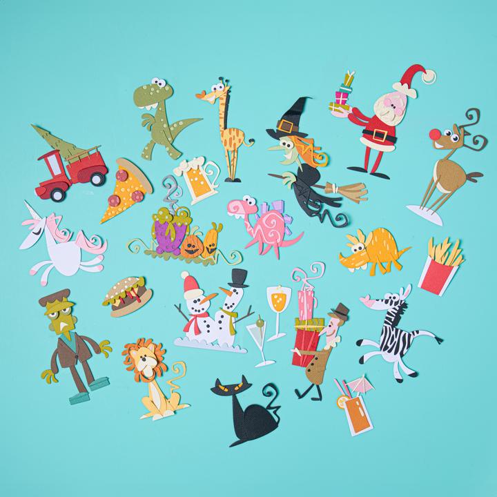Actual product image Sizzix Thinlits punching template "Infinite Doodles #1"
