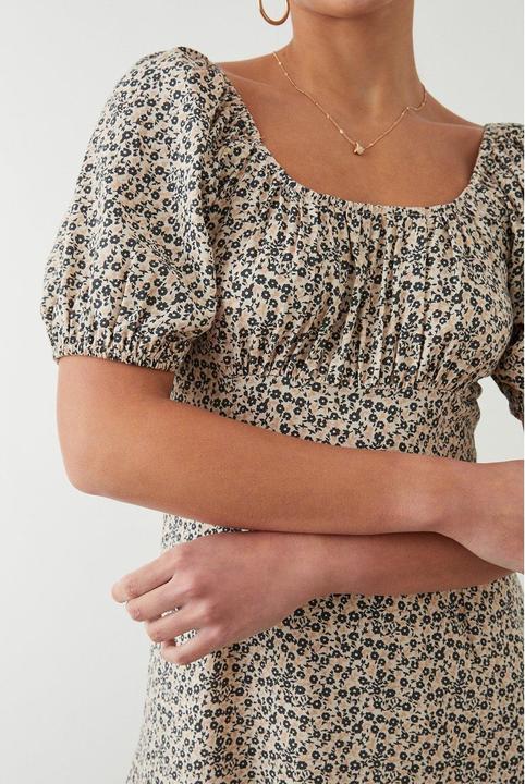 Immagine prodotto Dorothy Perkins Donna/Ladies Vestito midi increspato con stampa ditsy (42)