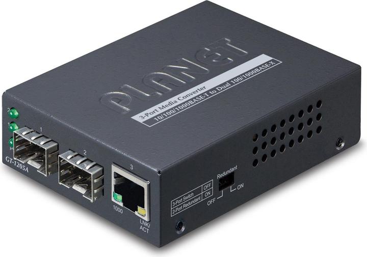 Immagine prodotto Planet Web Smart Media Converter SFP 1-Port 10/100/1000Base-T - 2-Port Gigabit SFP