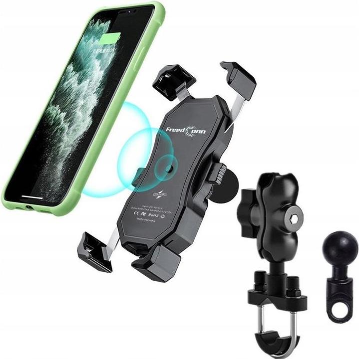 Produktbild FreedConn Motorrad-Telefonhalter Mc1w Mit Induktivem Ladegerät