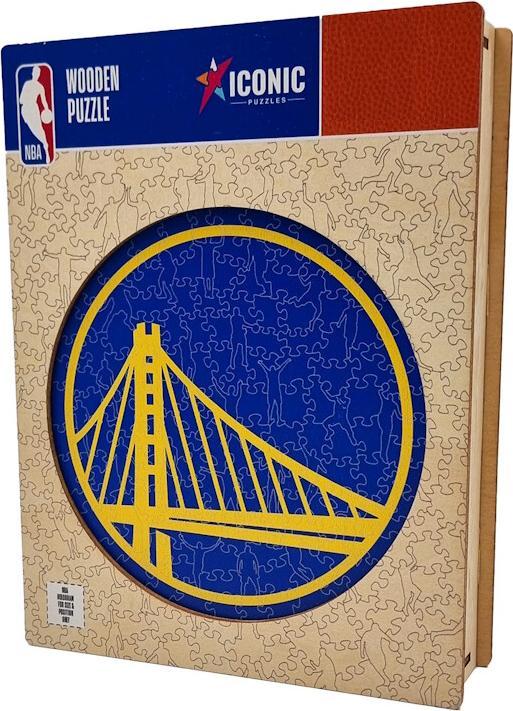 Actual product image Iconic NBA - Golden State Warriors - Logo - Wooden Puzzle Size S (150 pieces) (150 pieces)