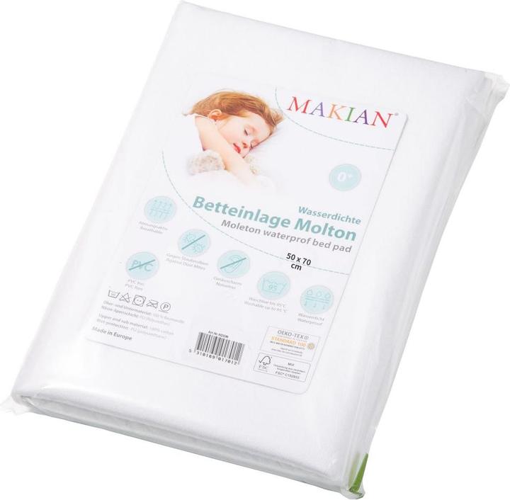 Makian Alèses de lit Alèses de lit / surmatelas imperméables - Molleton (50 x 70 cm)