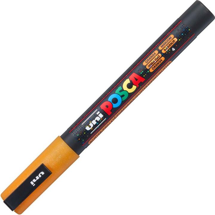 Immagine prodotto Posca Marchio fine PC-3M (Arancione glitterato, 1.30 mm, 1 x)