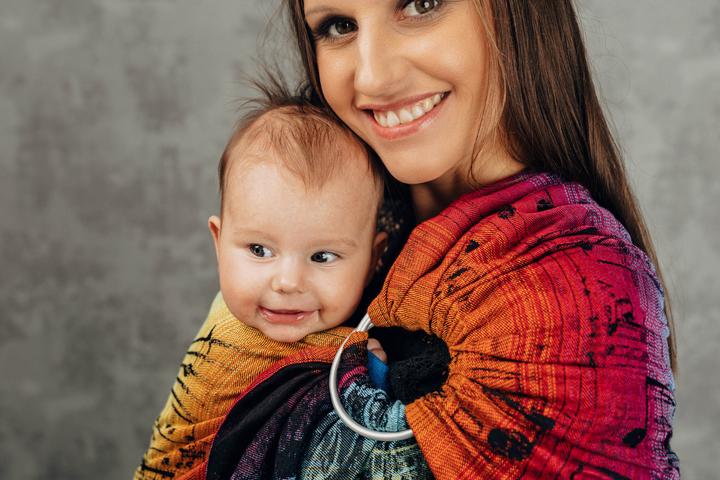 Image du produit Lennylamb Ringsling - Symphony Rainbow Dark (1.80 m)