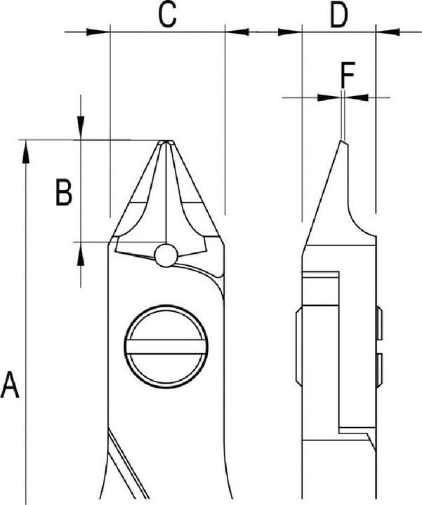 Produktbild Futuro BRW Elektronik-Seitenschneider (120 mm)