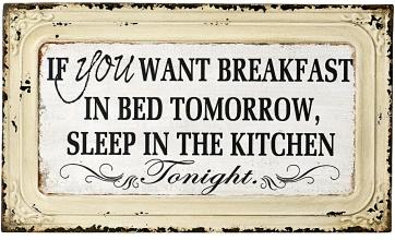 GuGus Metall-Schild Breakfast (23.5 x 40 cm)