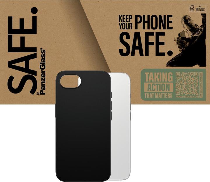 Image du produit PanzerGlass SAFE by PG TPU Case Black iPhone SE 25 (Apple iPhone 16e)