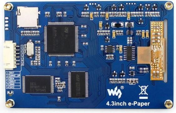 Actual product image WaveShare 800x600 4.3inch e-Ink UART Display
