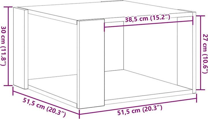 Image du produit VidaXL Table basse (51,5 x 51,5 x 30 cm)