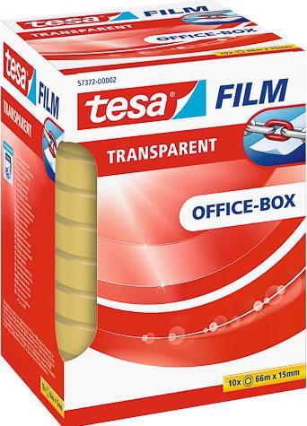 Actual product image tesa 10x tesafilm TRANSPARENT - with strong adhesion - ageing-resistant and tear-proof (15 mm)