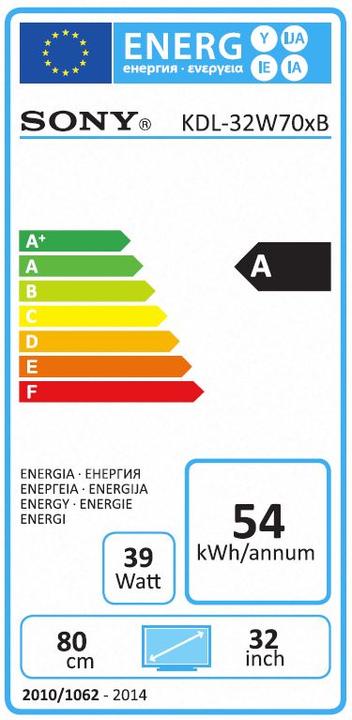 Energie-Label Sony Kdl-32w705b (LCD, Full HD)