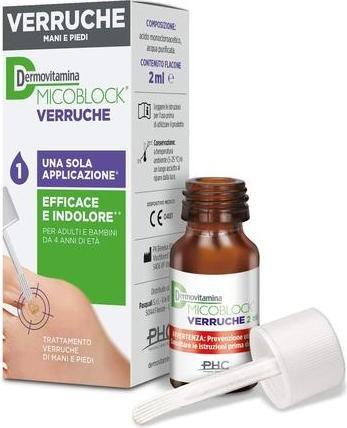 Immagine prodotto Dermovitamina Micoblock Rimuovi Verruche 2ml (Crema piedi e gel piedi, 2 ml)