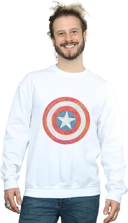 Immagine prodotto Captain America Sketched Shield Felpa Uomo (5XL)