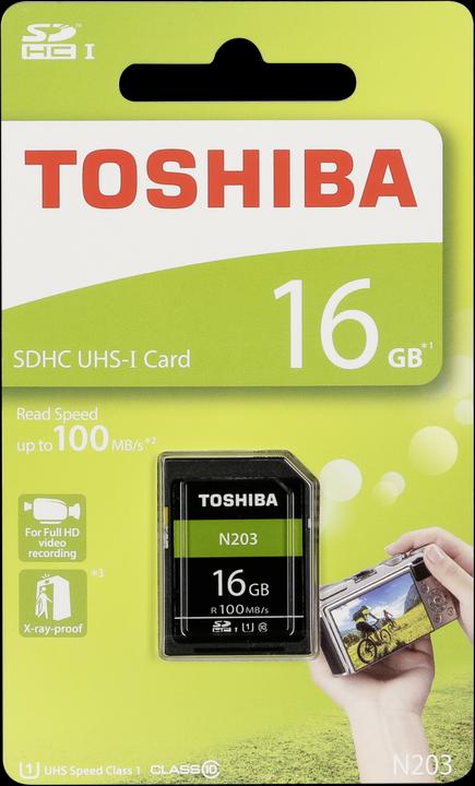 Immagine prodotto Toshiba Scheda SDHC N203 16GB Exceria Ultra High Speed U3 (16 GB, SDHC, U3, UHS-I)