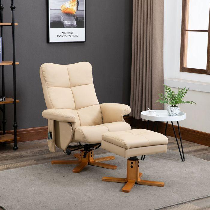 Produktbild Swisshandel24 Relaxsessel Massagesessel mit Fusshocker Fernsehsessel 145°-Neigung Liegesessel mit 10 Vibrationpunk