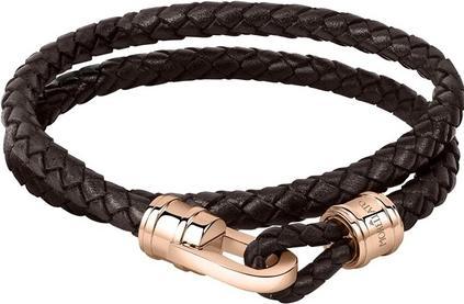 Morellato Brown double leather bracelet Moody SQH3 - Length: 40 cm (M) (40 cm, Edelstahl)