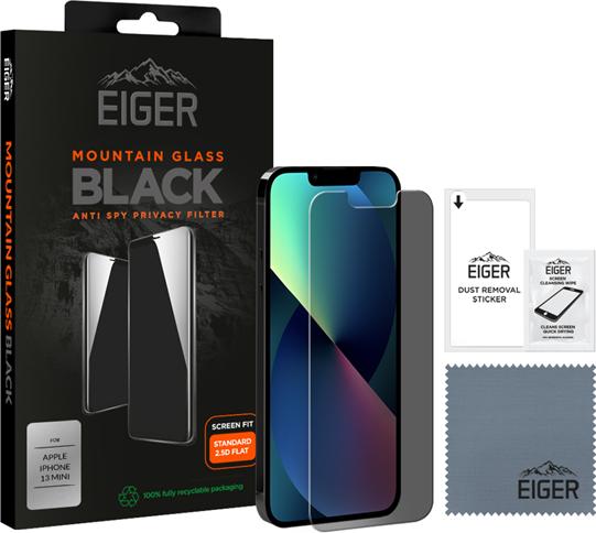 Image du produit Eiger Mountain Glass Black (1 pièce(s), Apple iPhone 13 mini)