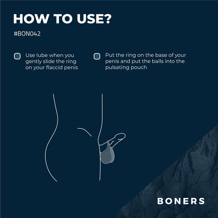 Actual product image Boners Stimulating Ball Pouch - Blue (4 cm)