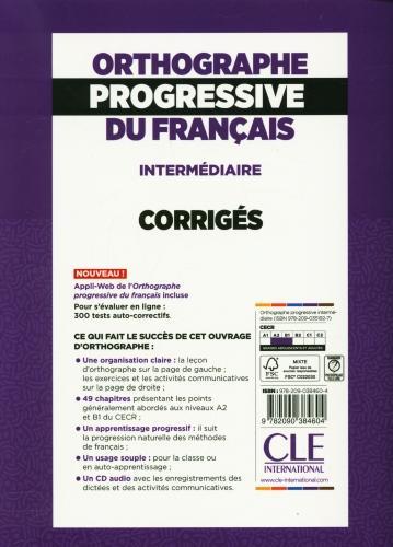 Produktbild Orthographe progressive du français, corrigés : A2-B1 intermédiaire (Französisch, Robert Jean-Michel, Chollet Isabelle, 2020)